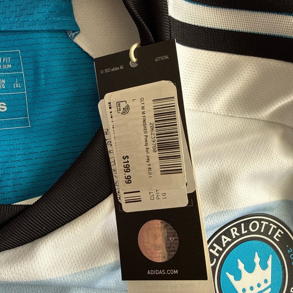 Men’s Adidas Enzo Copetti #9 Charlotte FC Jersey Authentic 24/25  Sz L NWT RARE - Picture 5 of 7